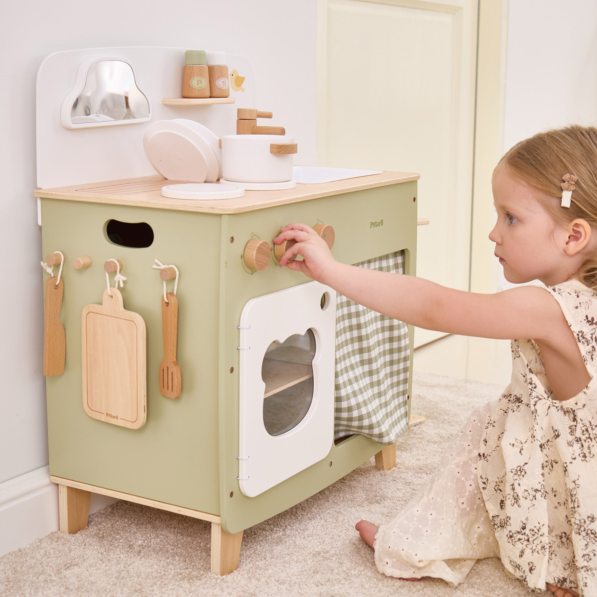 Wooden Play Kitchen Set