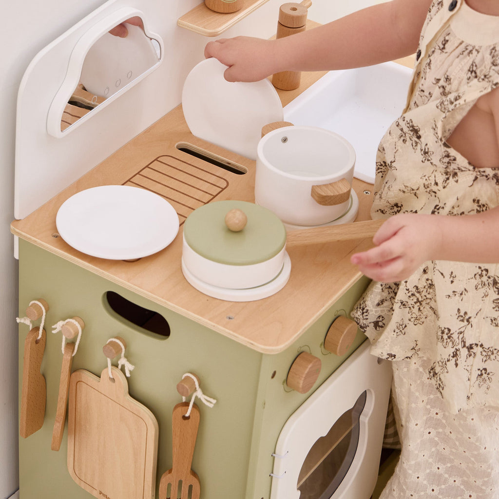 Wooden Play Kitchen Set