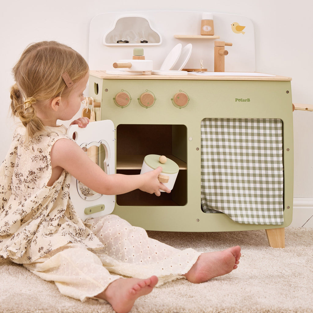 Wooden Play Kitchen Set