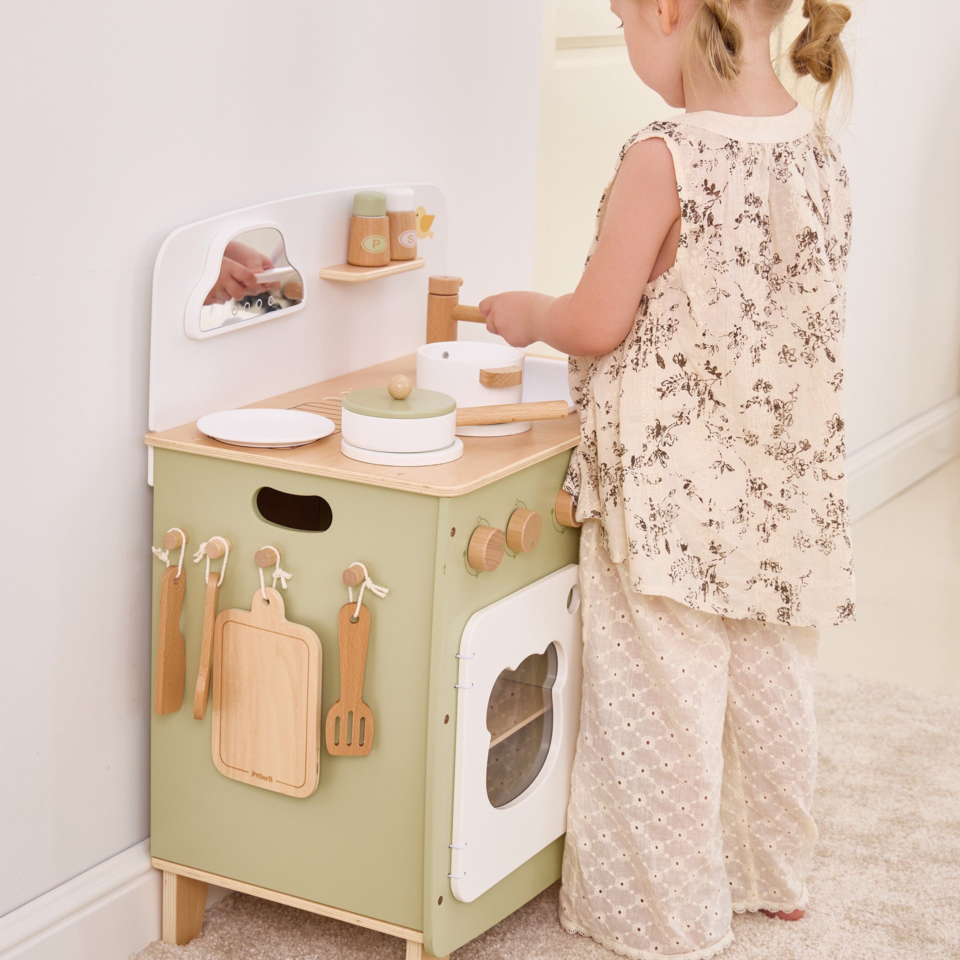 Wooden Play Kitchen Set
