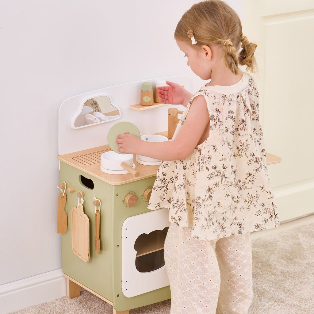 Wooden Play Kitchen Set