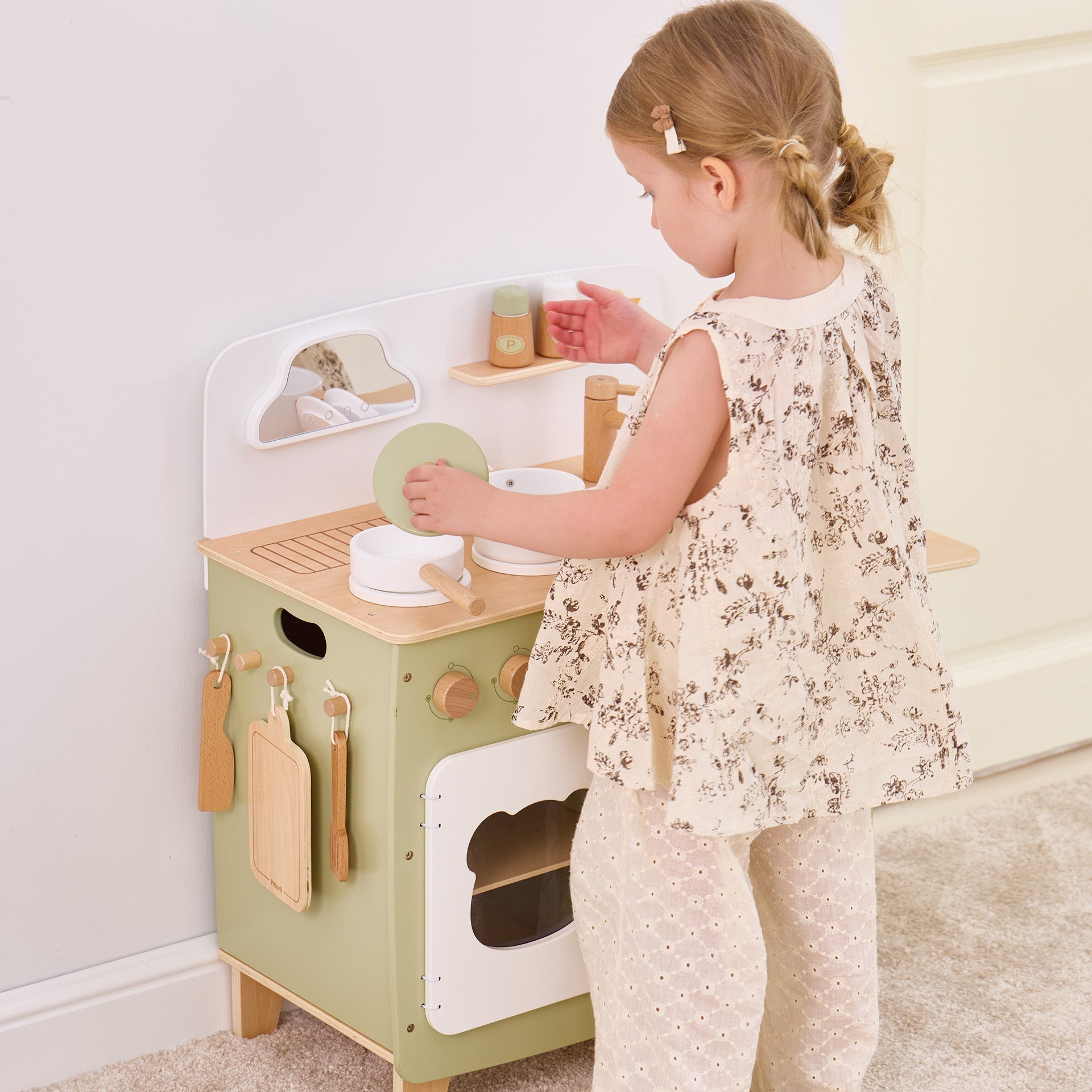 Wooden Play Kitchen Set