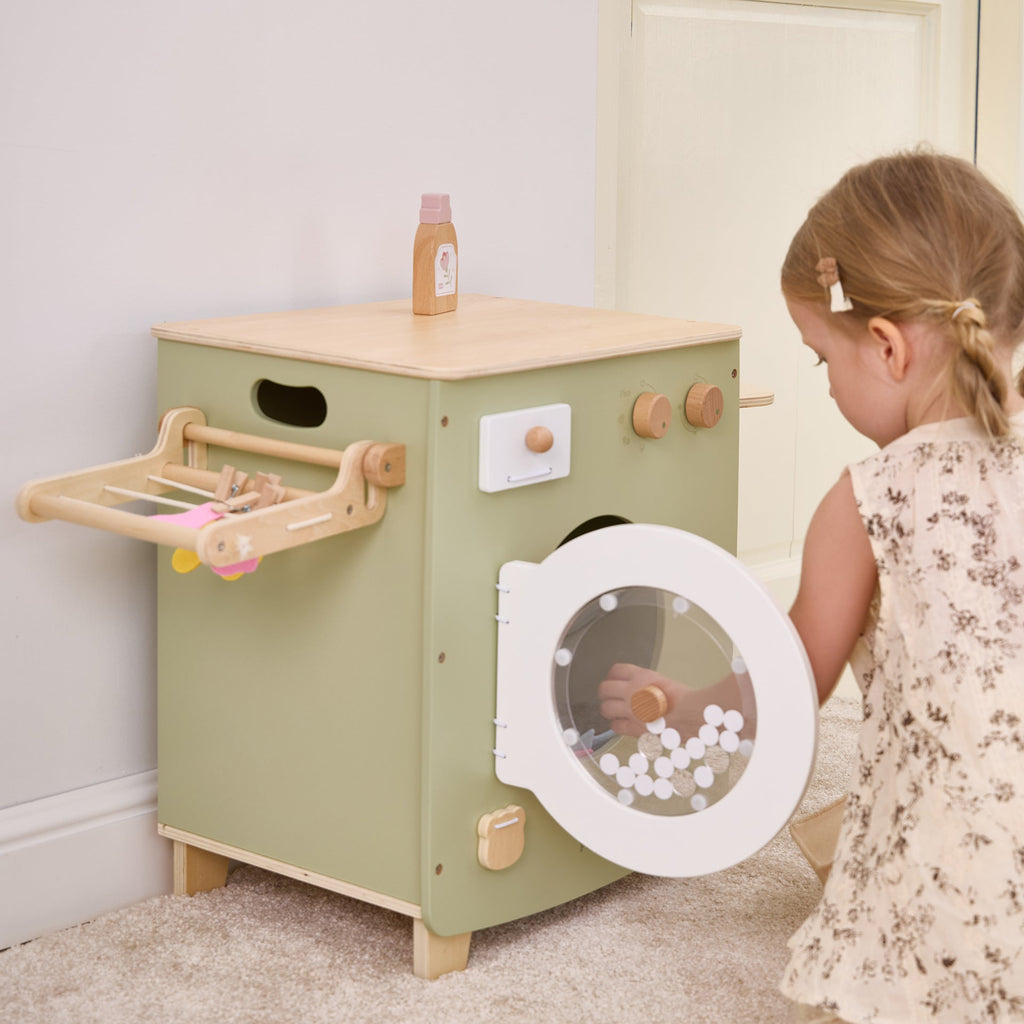 Wooden Washing Machine Set
