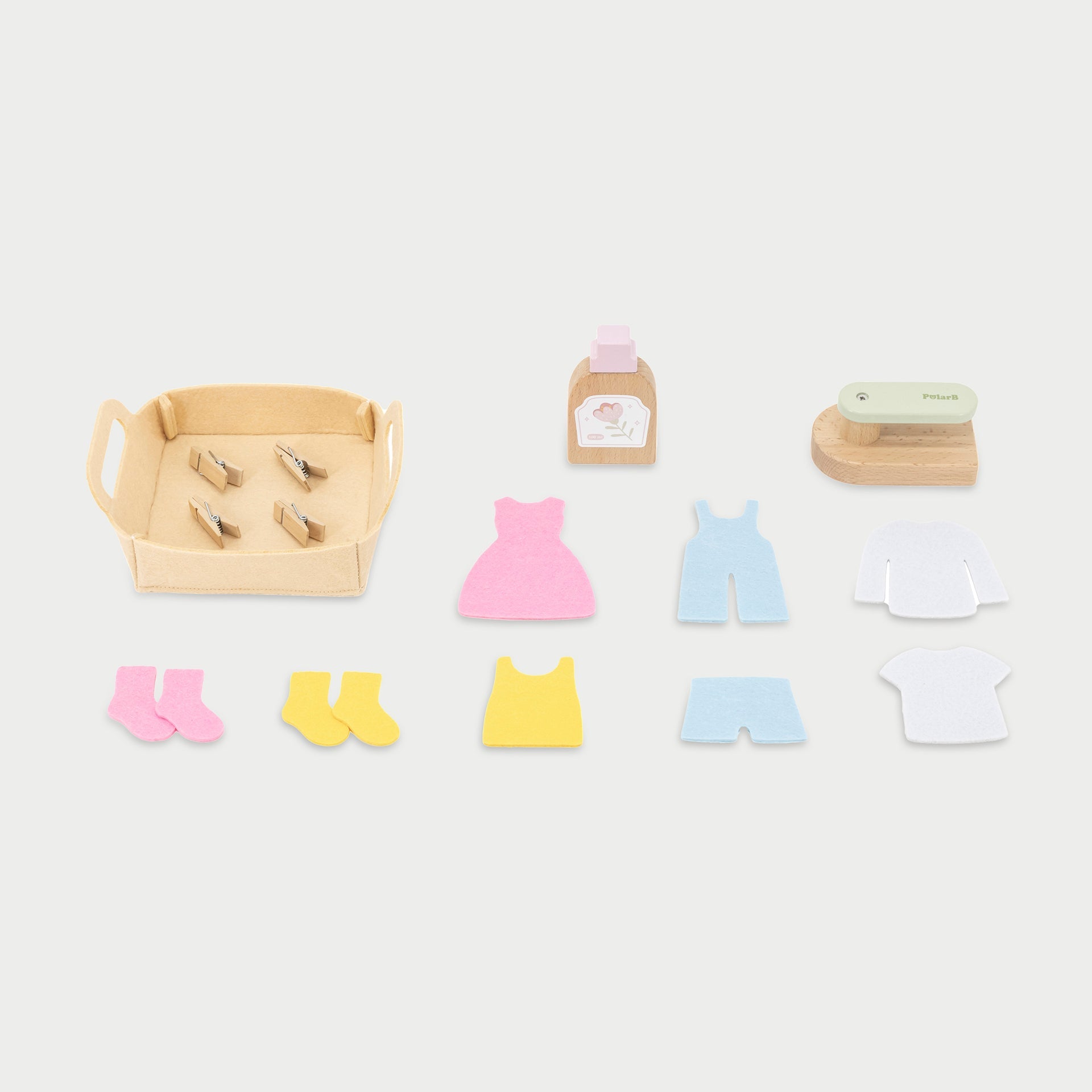 Wooden Washing Machine Set