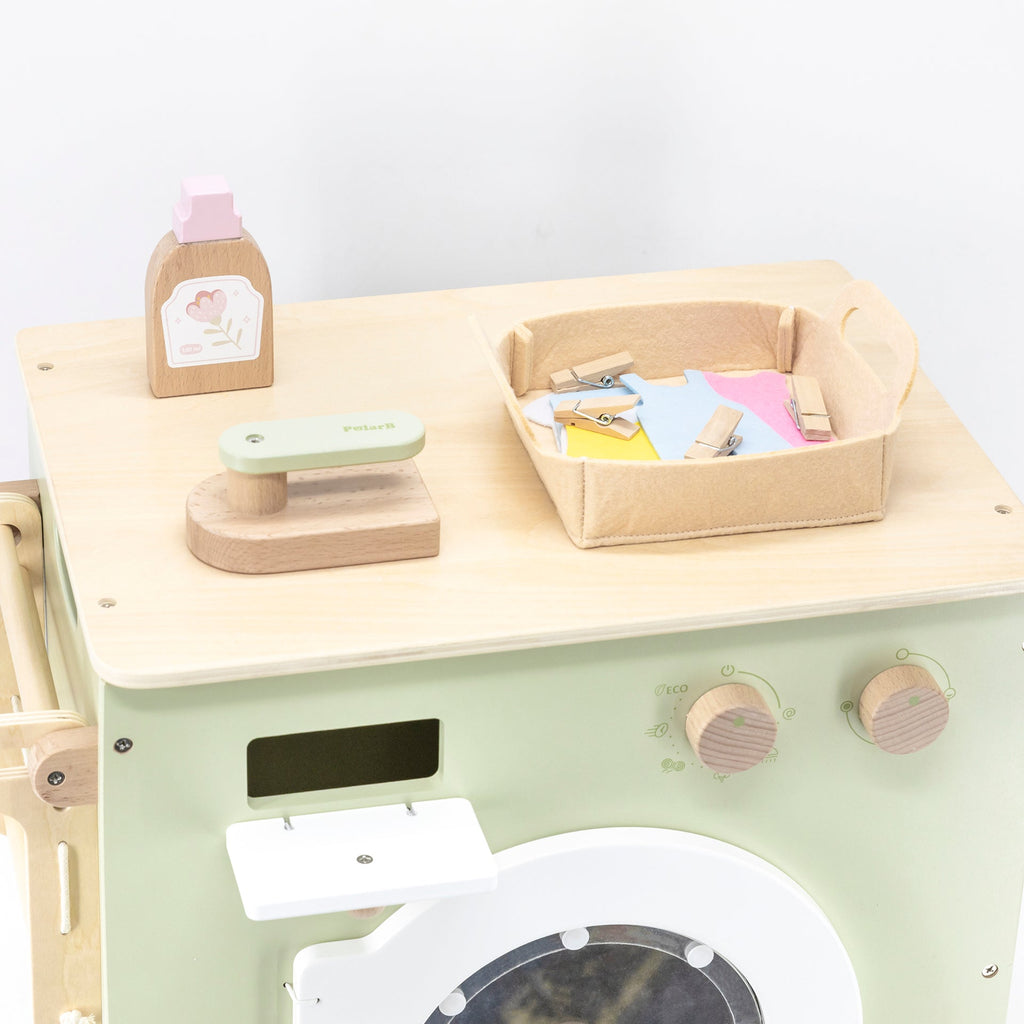 Wooden Washing Machine Set