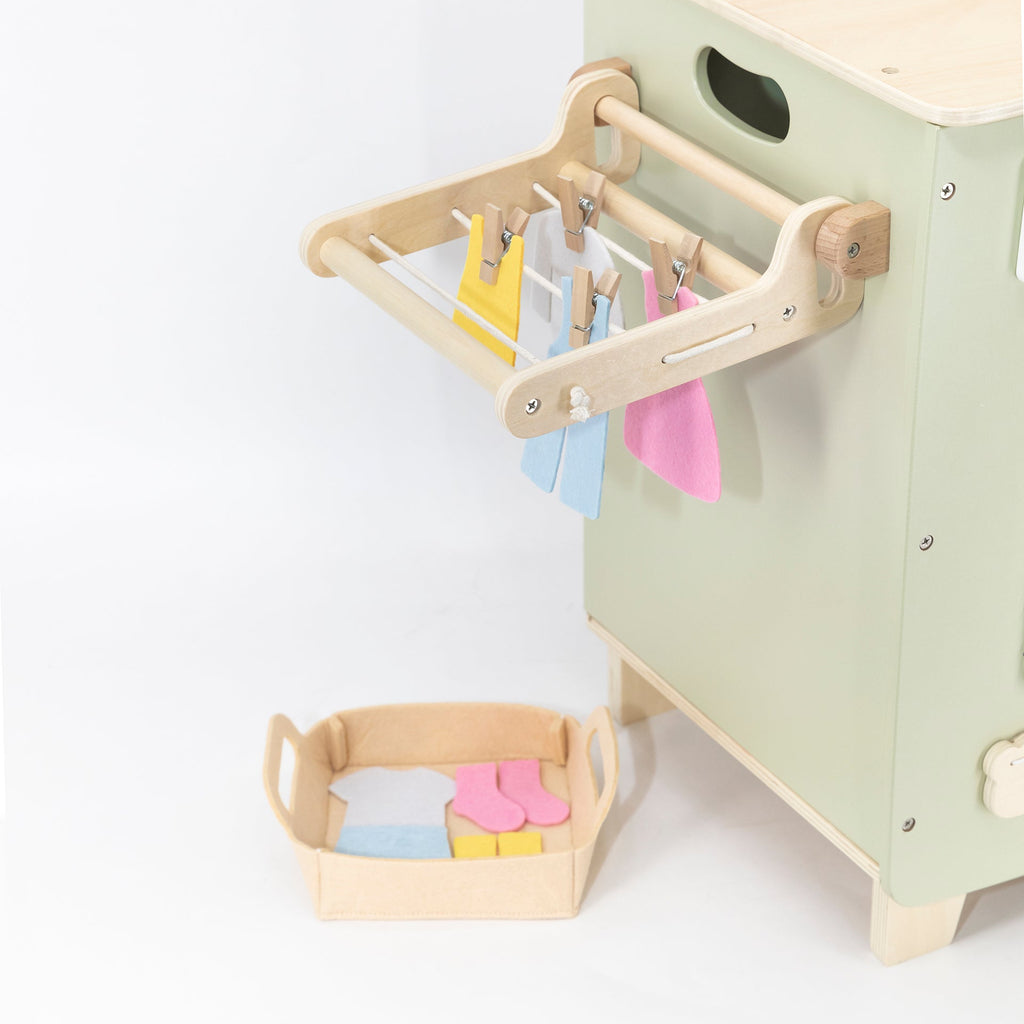 Wooden Washing Machine Set