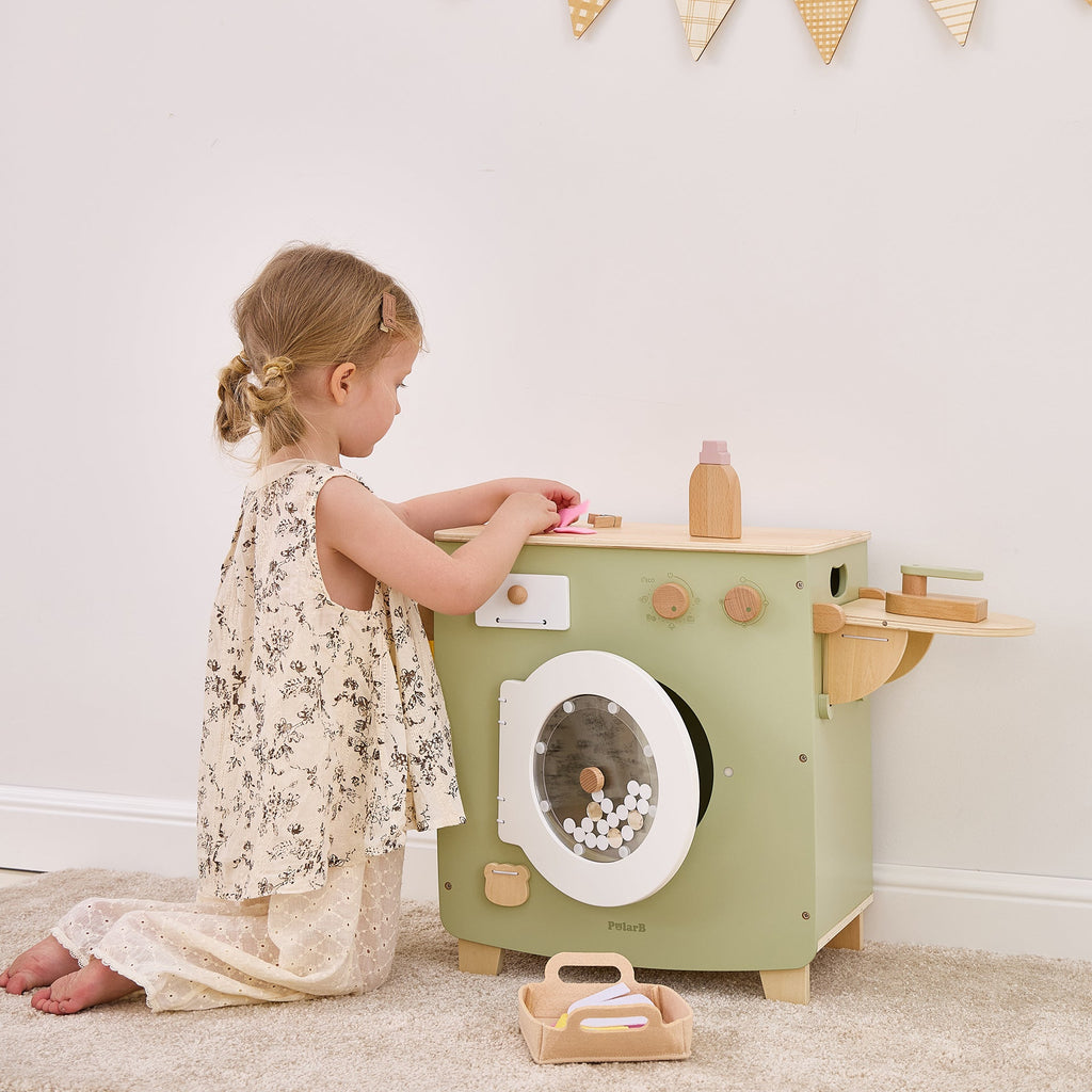 Wooden Washing Machine Set