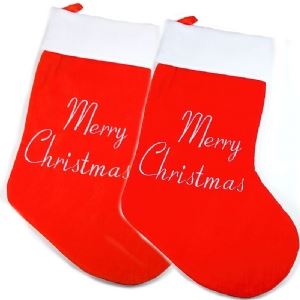 76cm Jumbo Plush Christmas Stocking with Merry Christmas Message - Baby&More