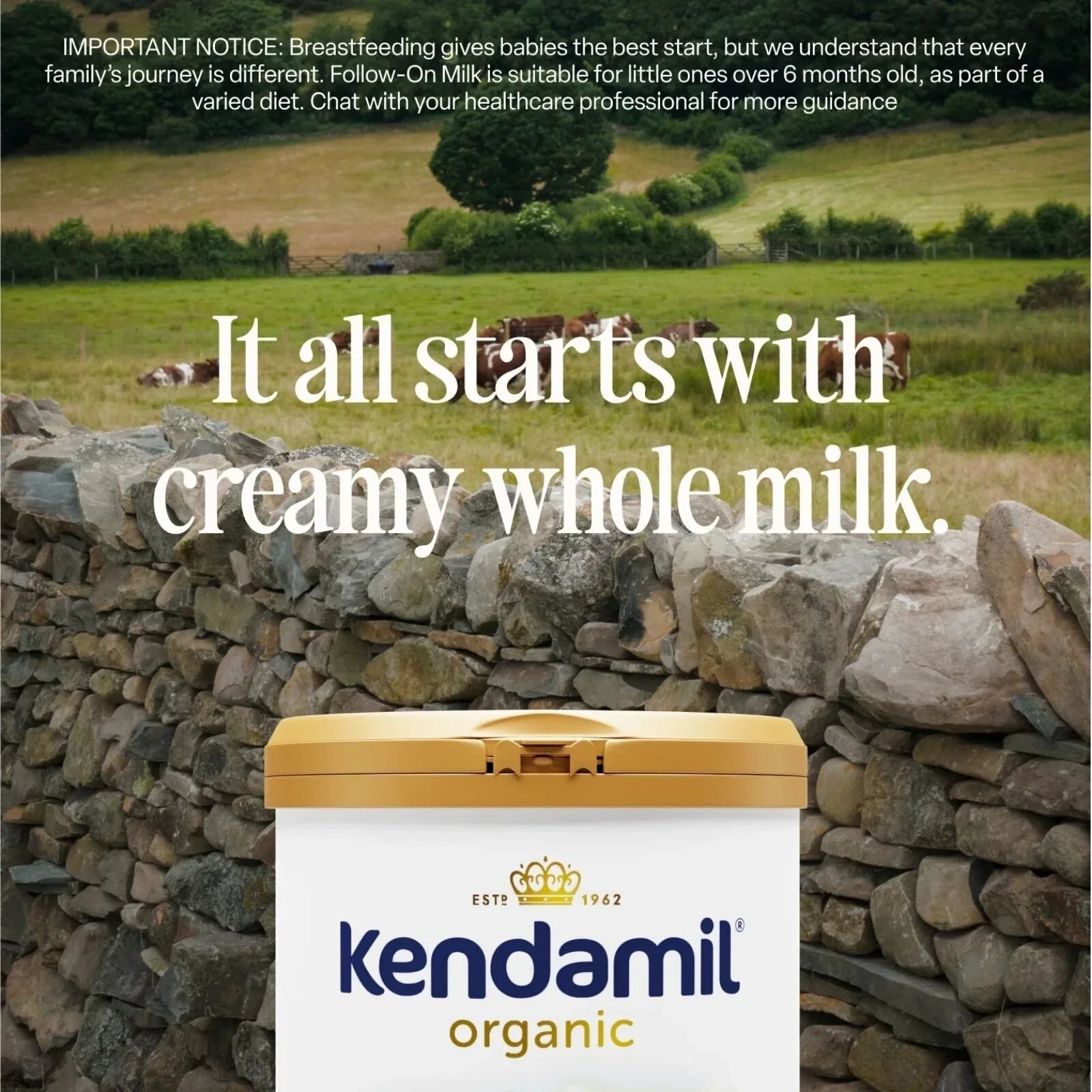 Kendamil Stage 3 Organic Infant Milk Formula - 12-36 months 800g