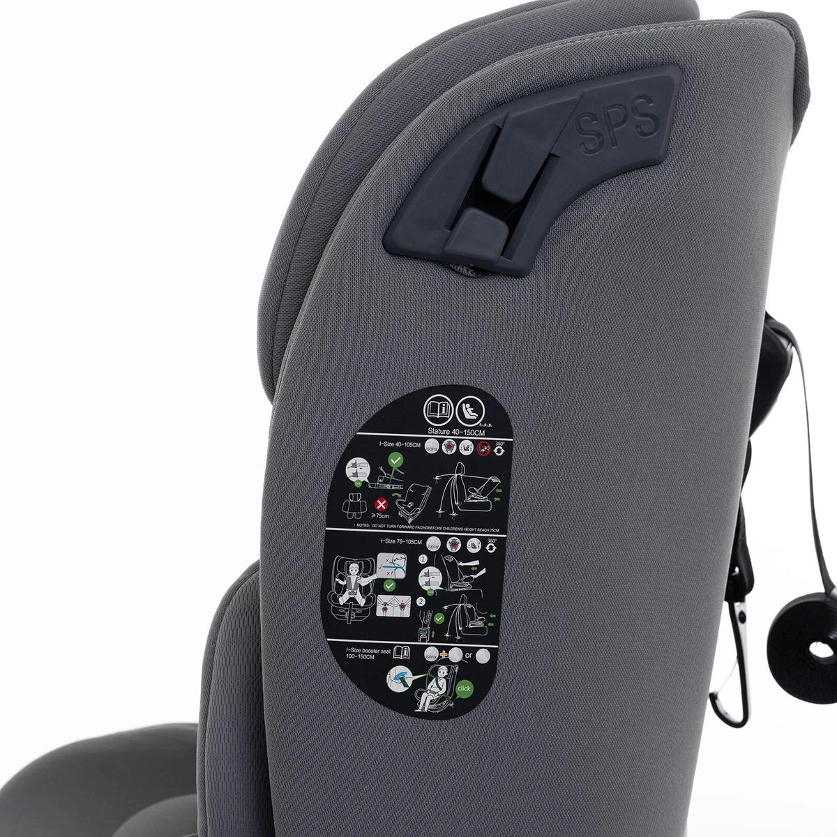 baby plus Pixi i-Size Group 0+/1/2/3 (Birth to 12 Years) Car Seat - Grey