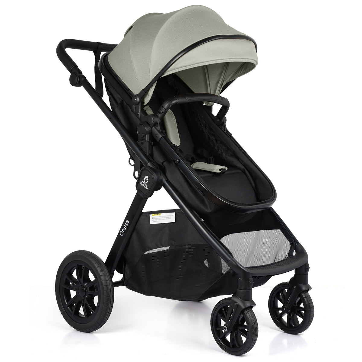 For Your Little One Cruise 3 In 1 Travel System With Car Seat And ISOFIX Base - Pebble Sage
