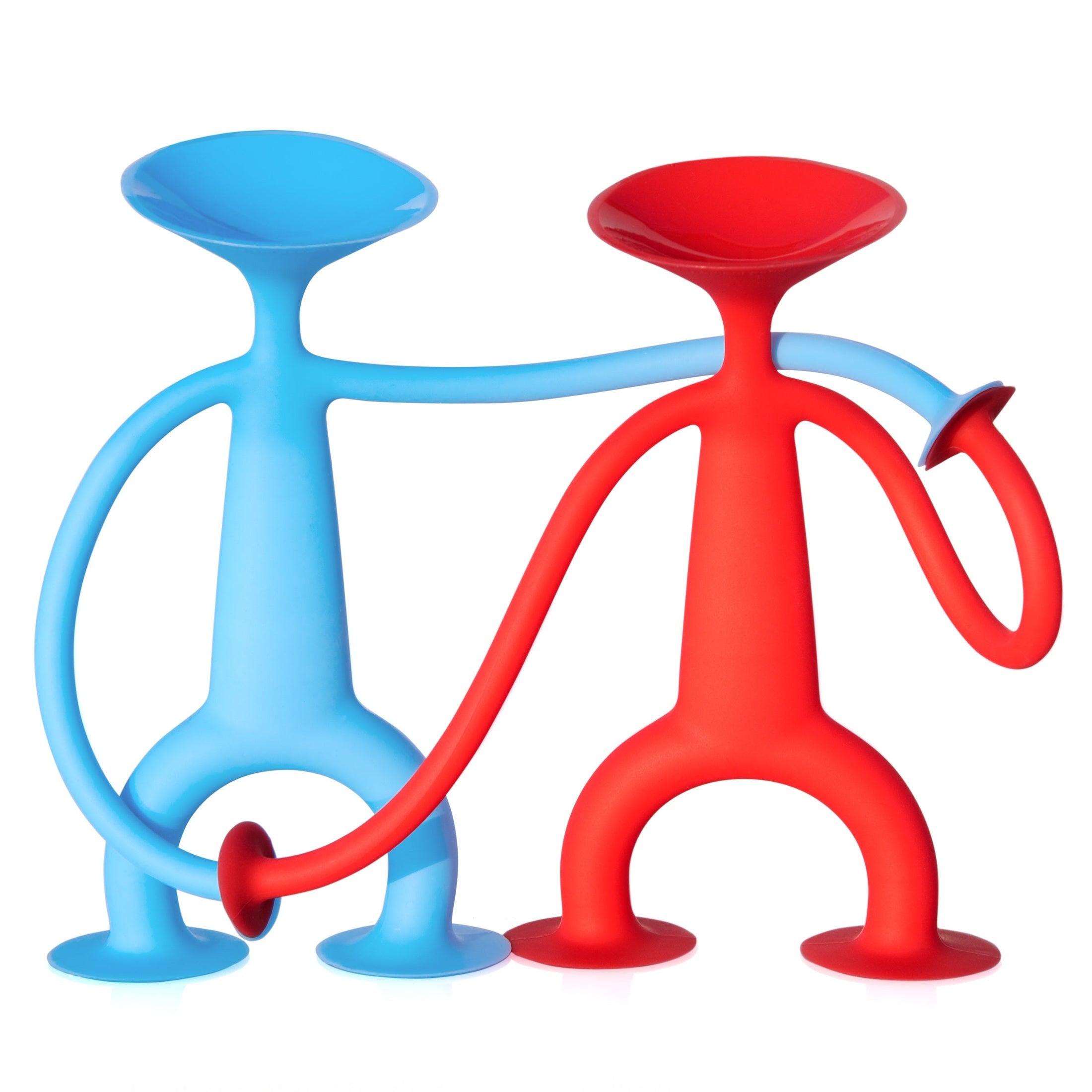 MOLUK Oogi Silicone Toy with Suction Arms & Legs - Red