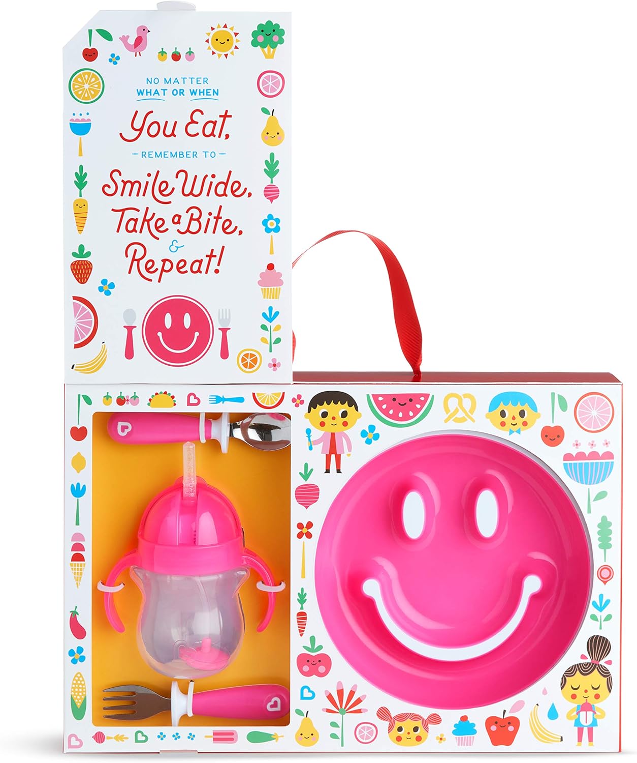 Munchkin Be Happy Toddler Dining Set - Pink