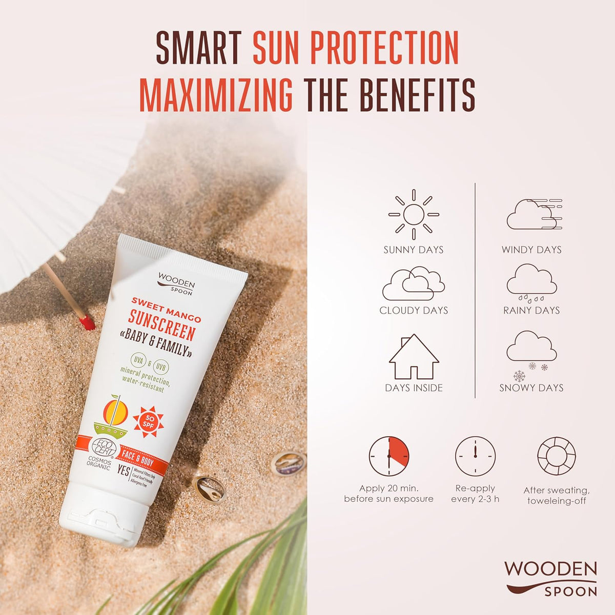 Guardian Angels Naturals - Organic Sunscreen Lotion Baby & Family 50 SPF - Sweet Mango - 150ml
