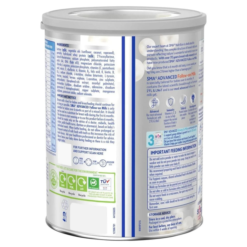 SMA Advanced 2 Follow On Milk Formula - 6+ months 800g
