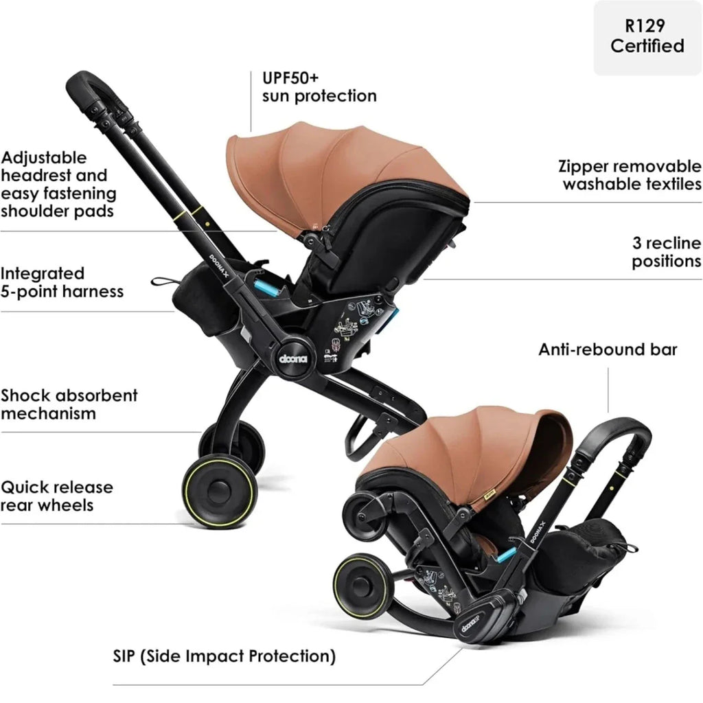 Doona X Infant Group 0+ Car Seat & Stroller - Terracota