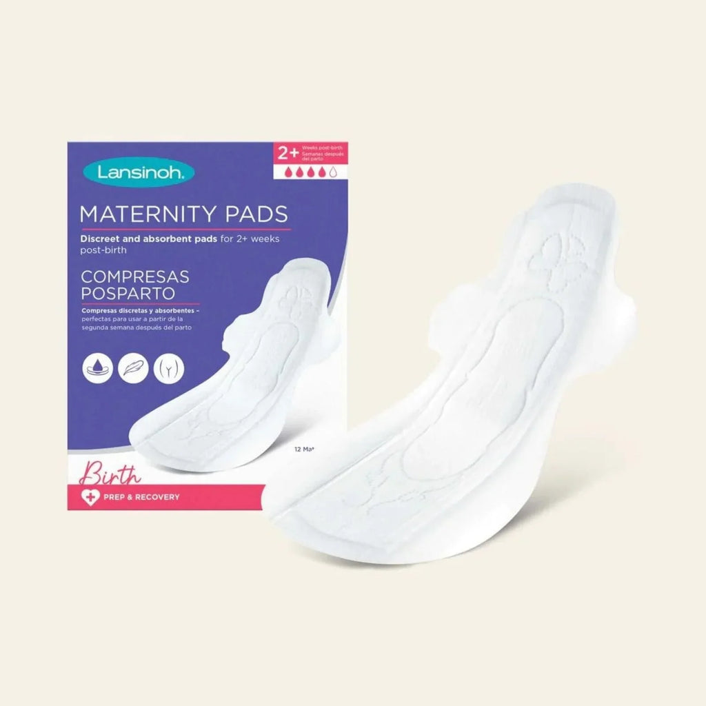 Lansinoh Discreet & Absorbent Maternity Pads for 2+ weeks Postpartum - Pack of 12