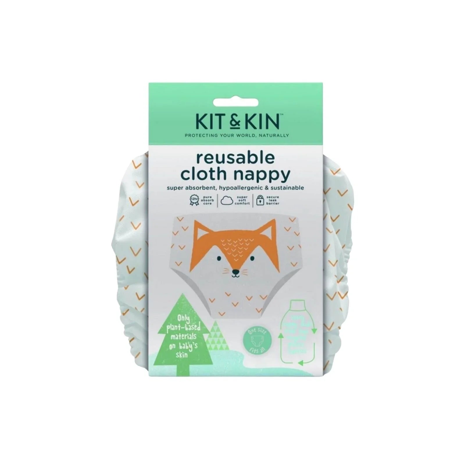Kit & Kin - Reusable Cloth Nappy - Fox