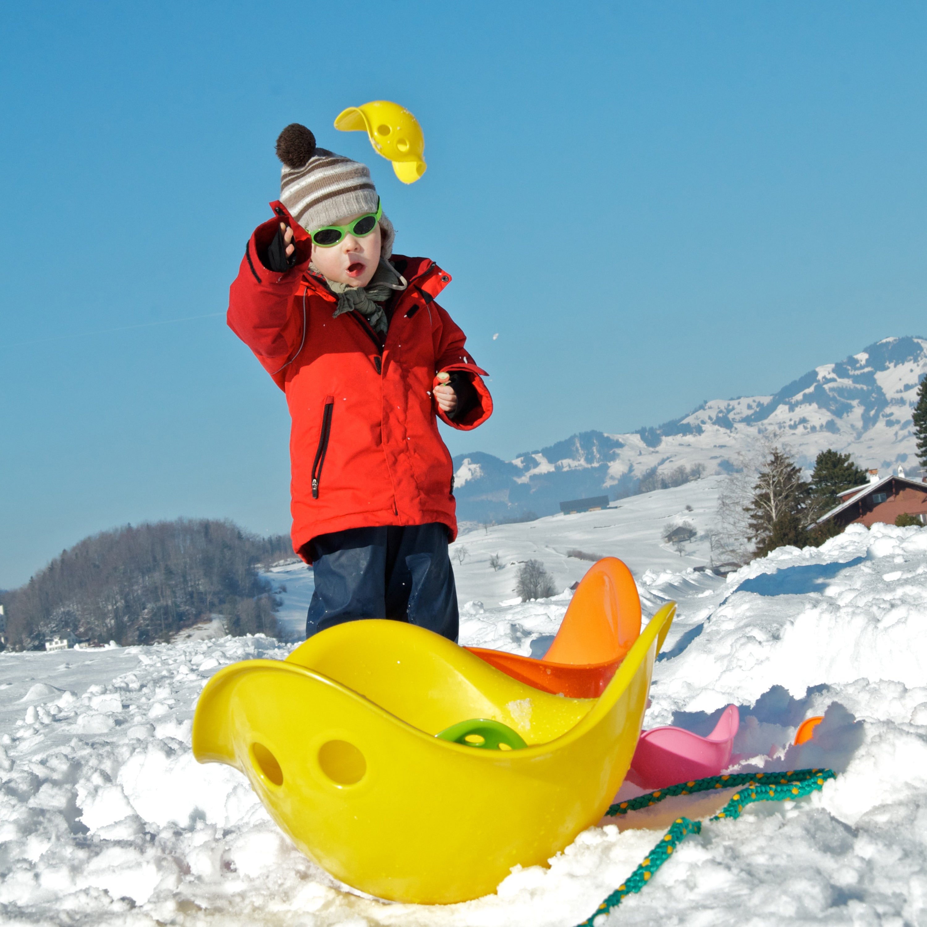 MOLUK Bilibo Yellow - Rocking & Spinning Toy