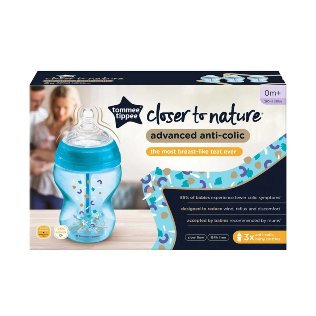 Tommee Tippee Advanced Anti-Colic Bottle Sky 260ml - Pack of 3