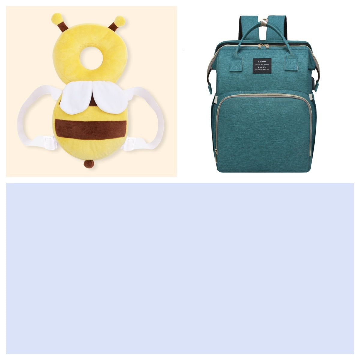 Multifunctional Maternity Diaper Backpack with Pull Out Cot