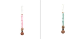 Beech & Silicone Dummy / Pacifier Clip