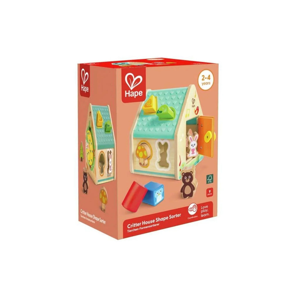 Hape Critter Wooden House Shape Sorter
