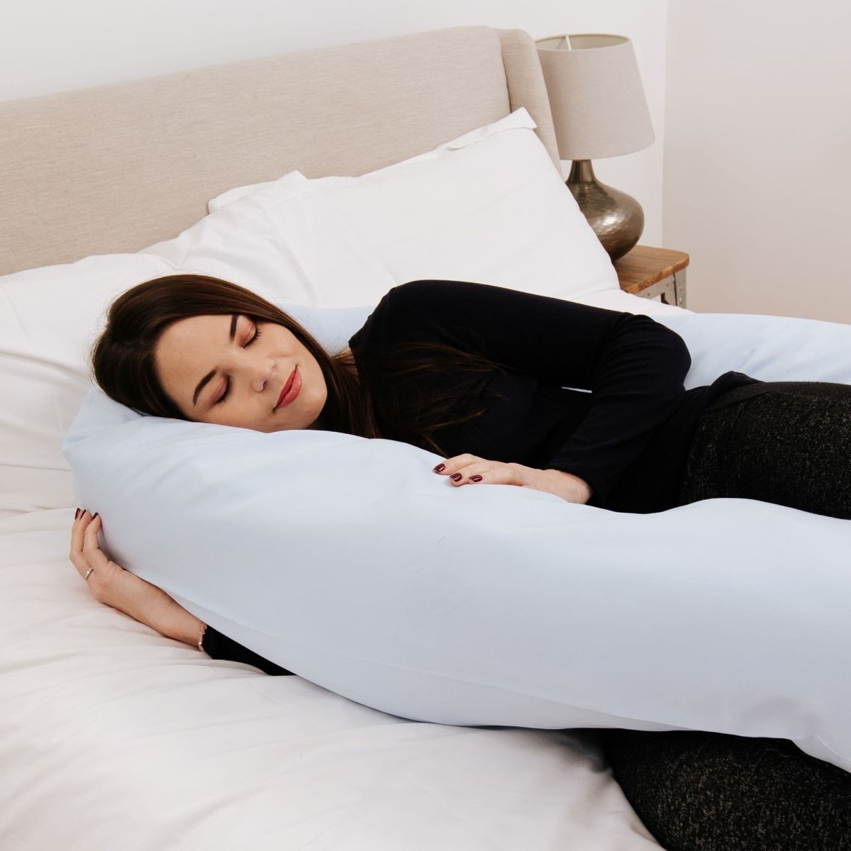 9 Foot Maternity Pillow And Case - Light Blue - Baby&More