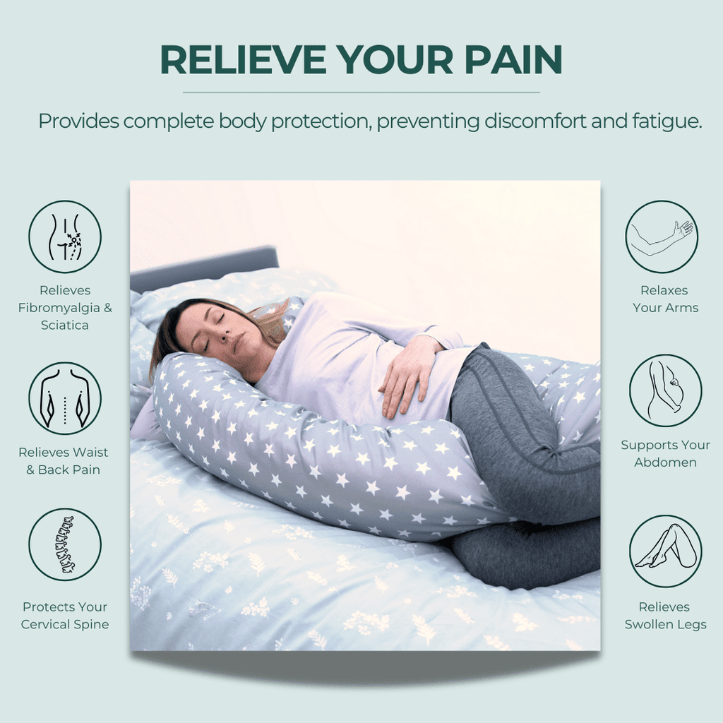 9 Foot Maternity Pillow And Case - Light Blue - Baby&More