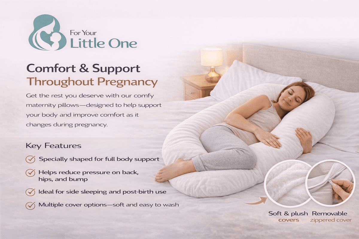 9 Ft Maternity Pillow And Case - Grey - Baby&More