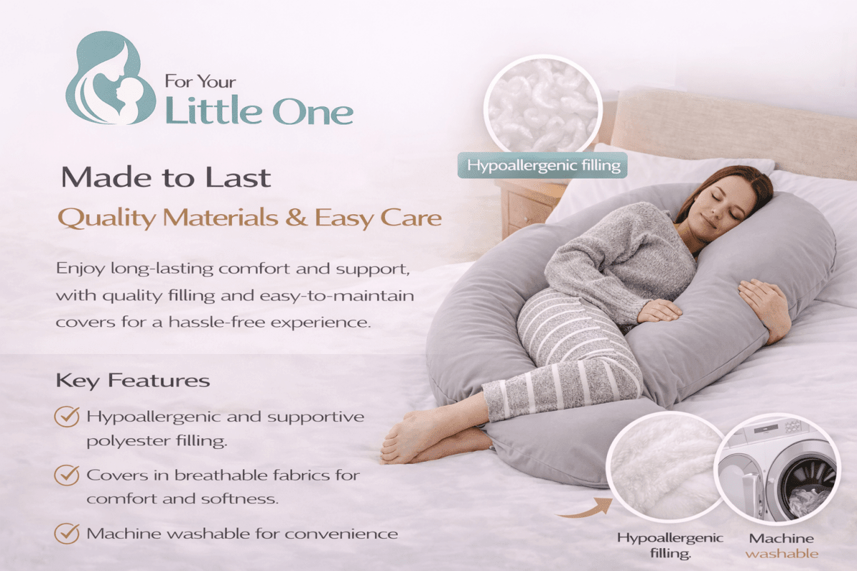 9 Ft Maternity Pillow And Case - Light Pink - Baby&More