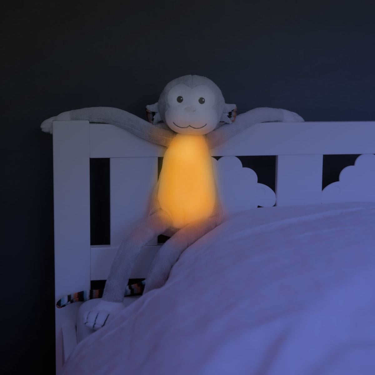 ZAZU Max the Monkey Soft Toy Nightlight with Melodies & Glow