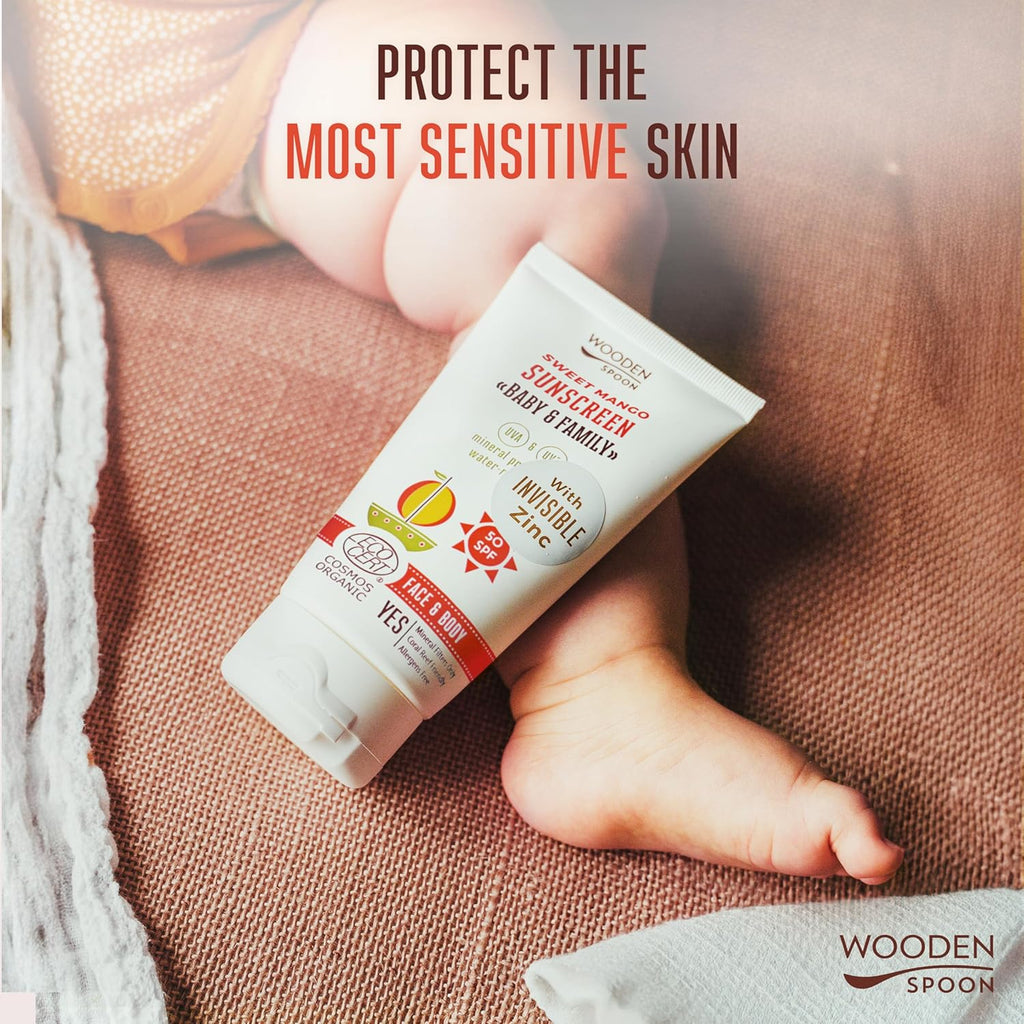 Guardian Angels Naturals - Organic Sunscreen Lotion Baby & Family 50 SPF - Sweet Mango - 150ml