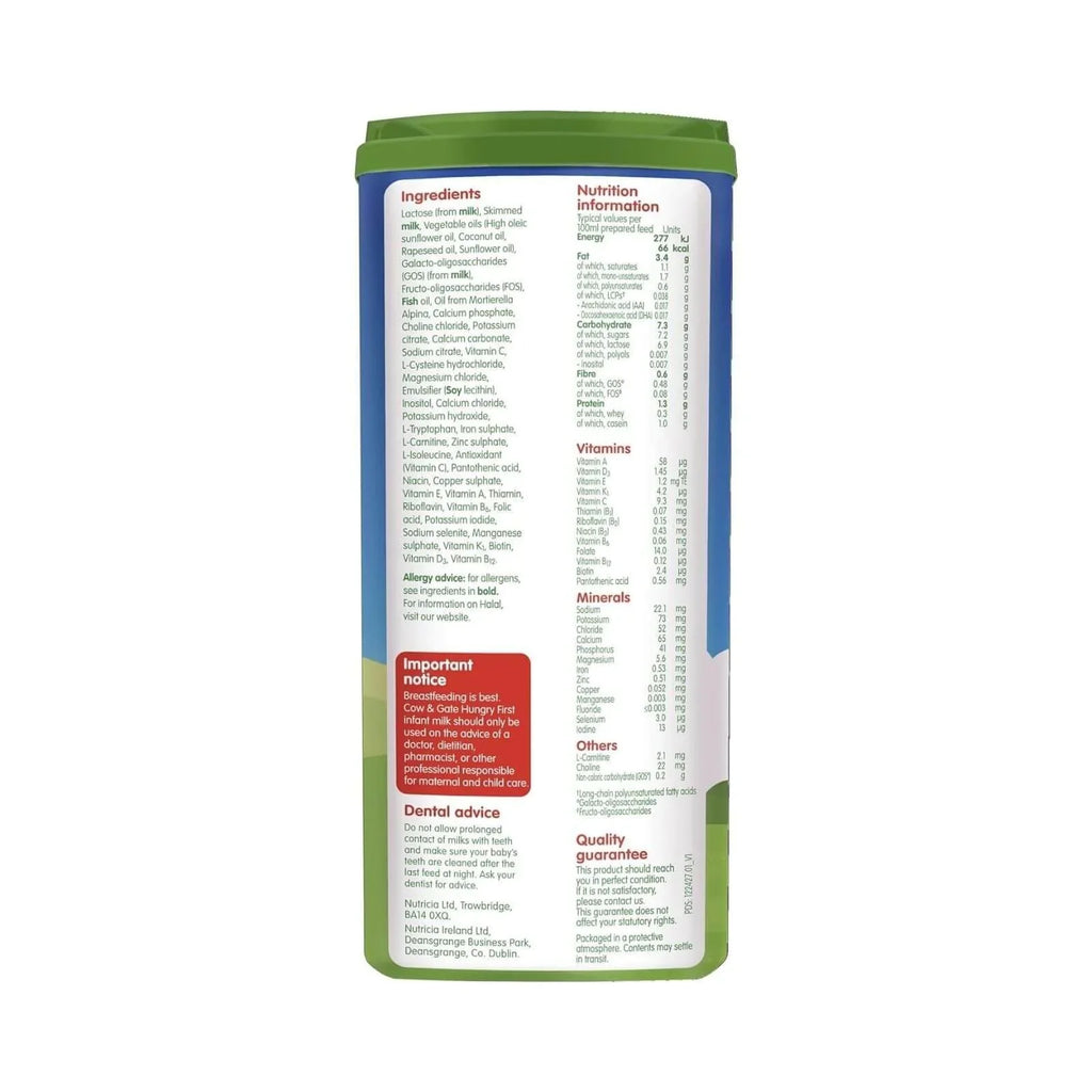 Cow and Gate 1 Hungry Baby Milk Formula - 0-6 months 800g