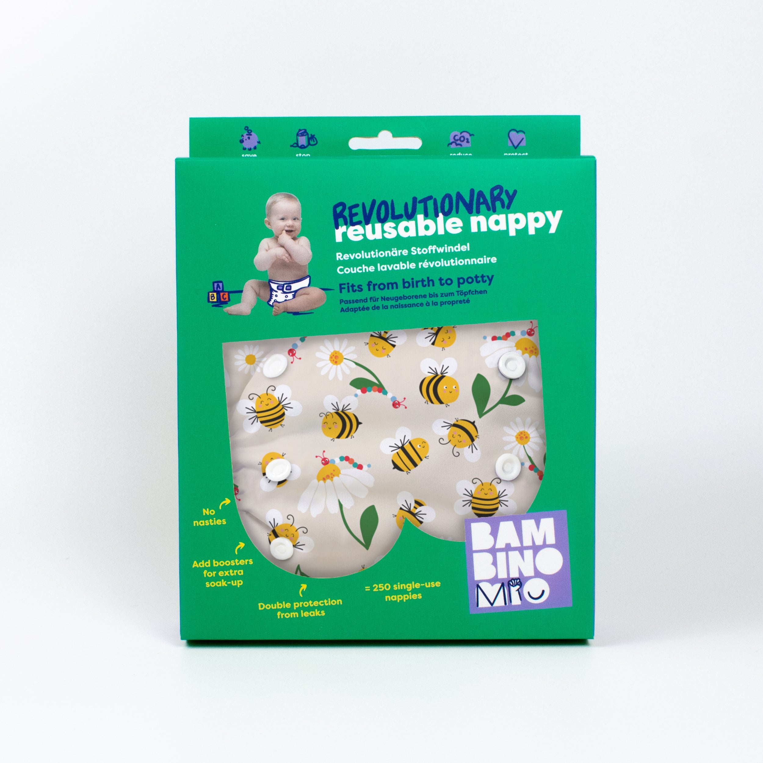 Bambino Mio Revolutionary Reusable Nappy - Busy Bees