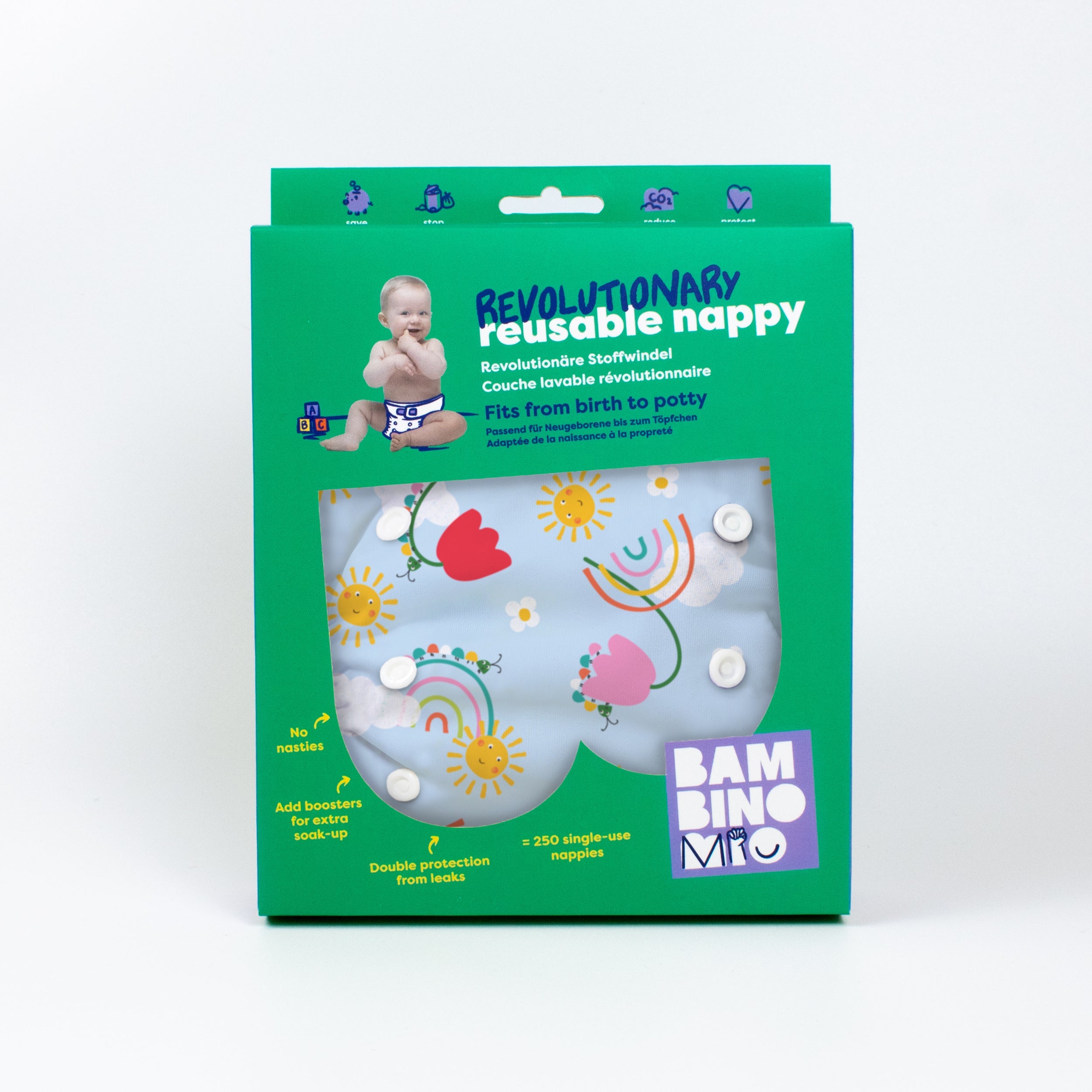 Bambino Mio Revolutionary Reusable Nappy - Happy Days