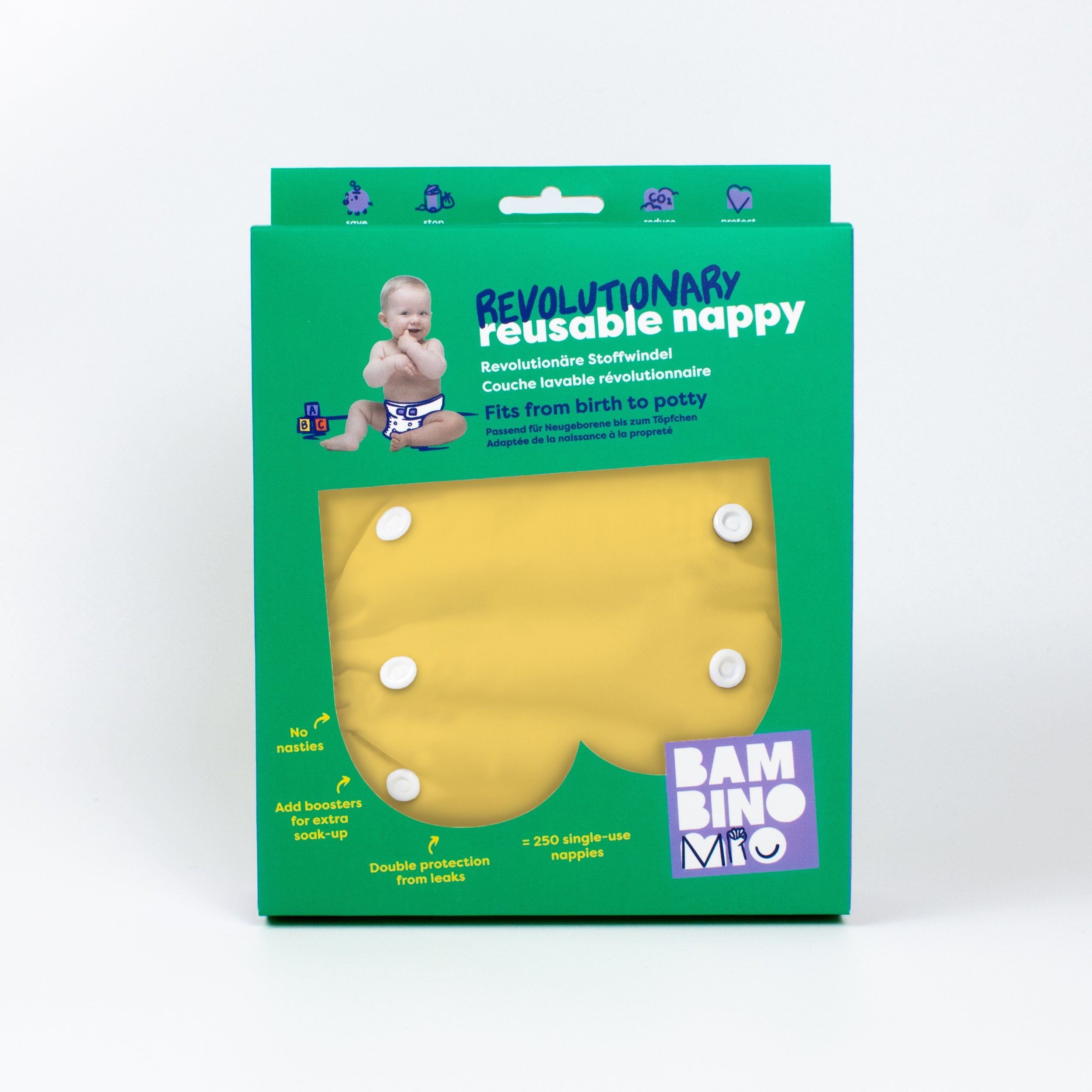 Bambino Mio Revolutionary Reusable Nappy - Yellow