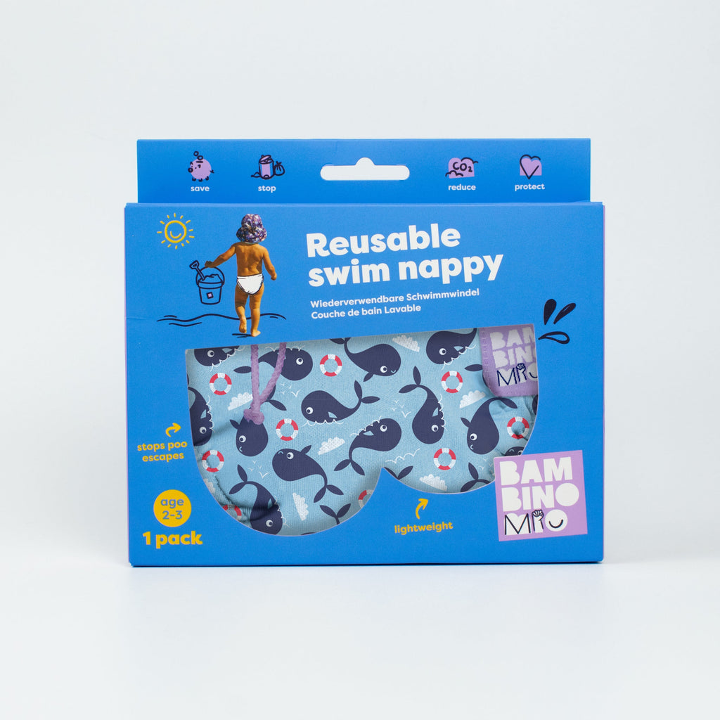 Bambino Mio Reusable Swim Nappy - Blue Whale