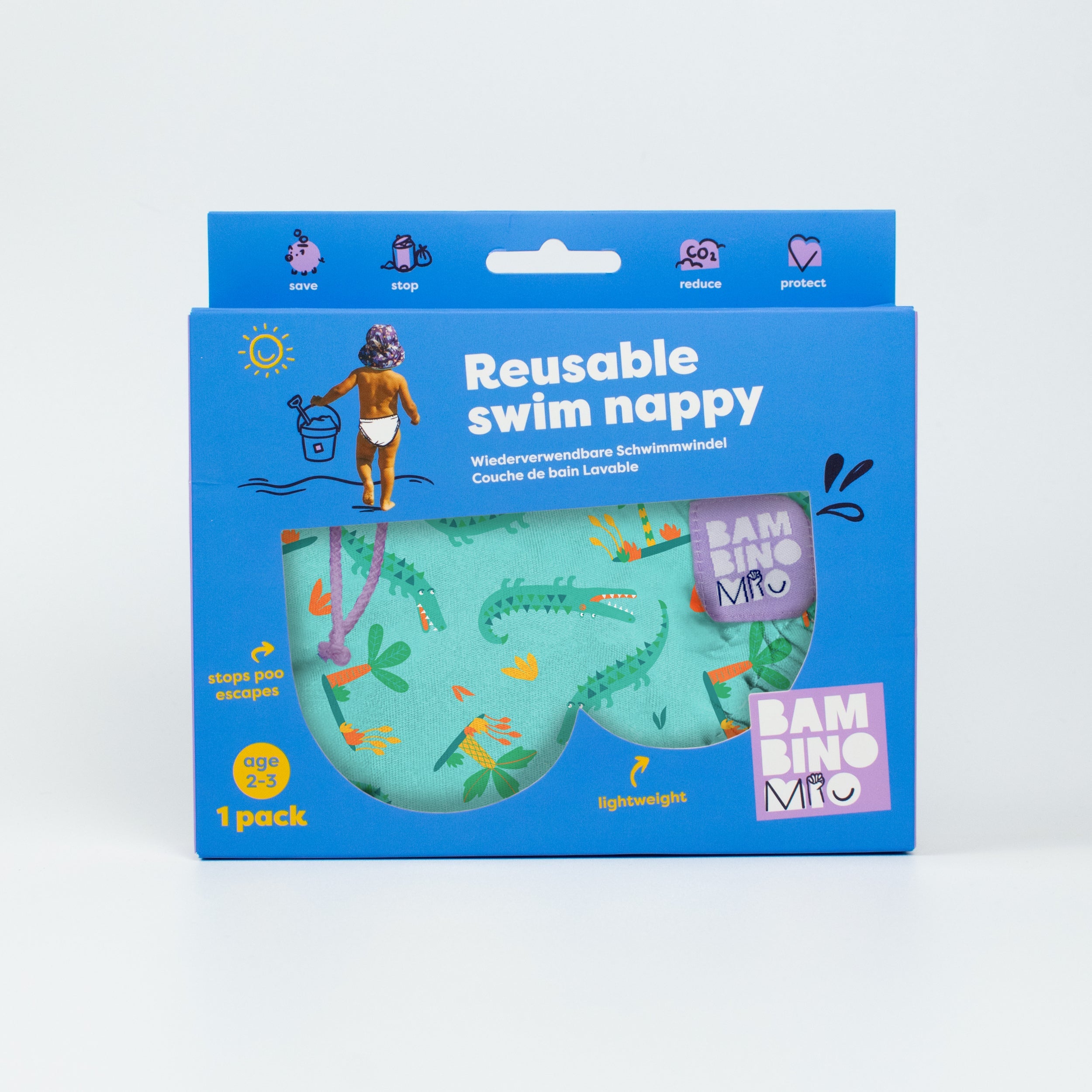 Bambino Mio Reusable Swim Nappy - Crafty Croc