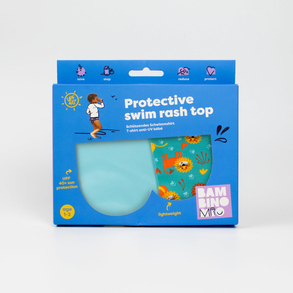 Bambino Mio UPF 40+ Soft and Gentle Protective Swim Rash Vest - Cool Cats