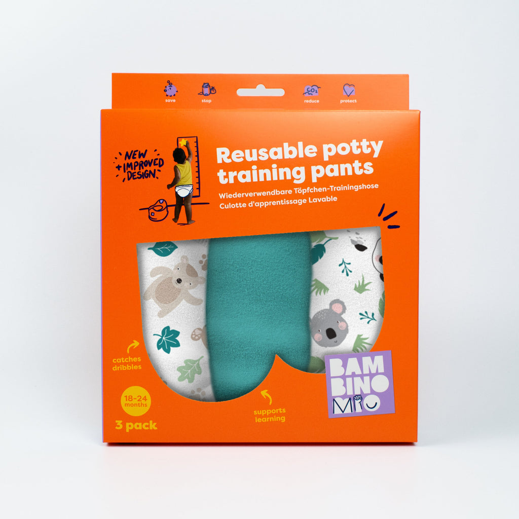 Bambino Mio 3 Pack Reusable Potty Training Pants - Beary Cute - Elite Design