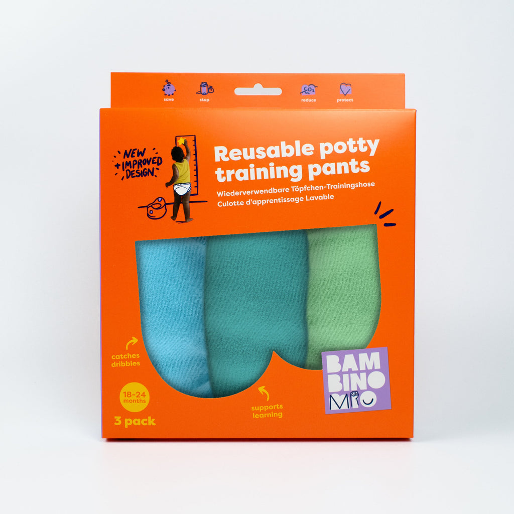 Bambino Mio Reusable Potty Training Pants - 3 Pack - Blue - Elite Design