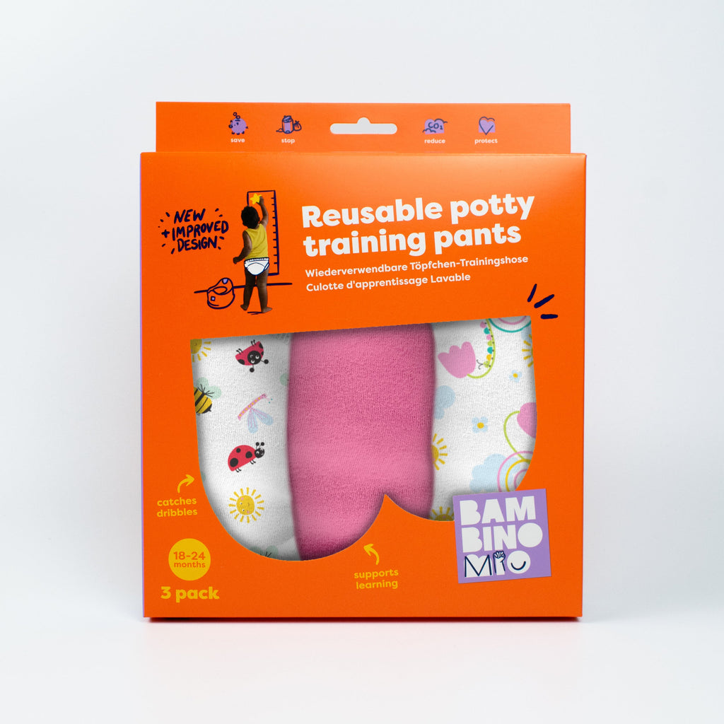 Bambino Mio 3 Pack Reusable Potty Training Pants - Garden Party - Elite Design
