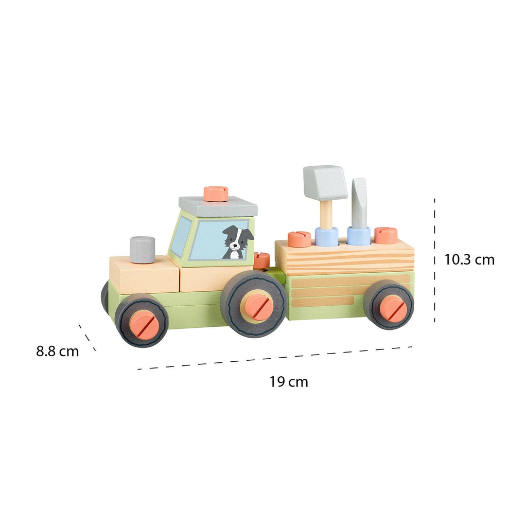 Orange Tree Toys - Buildable Wooden Tractor