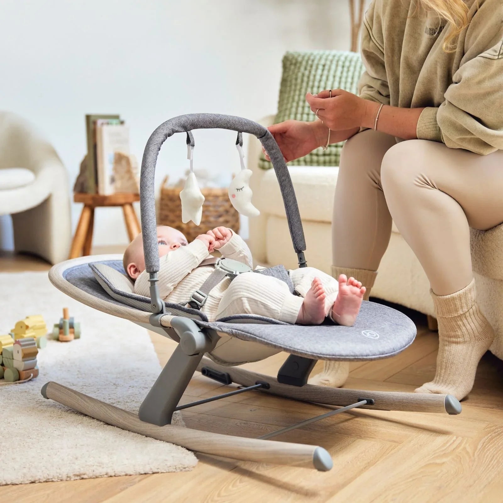 Ickle Bubba Stella Rocker Bouncer Chair - Grey