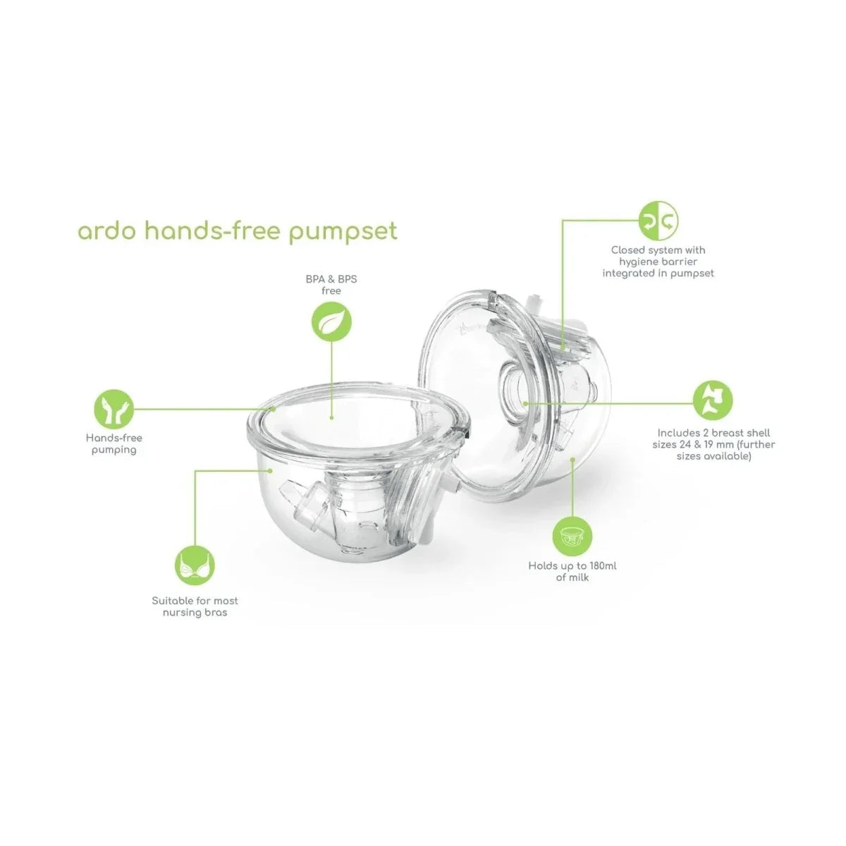 Ardo Hands Free Double Breast Pump Set