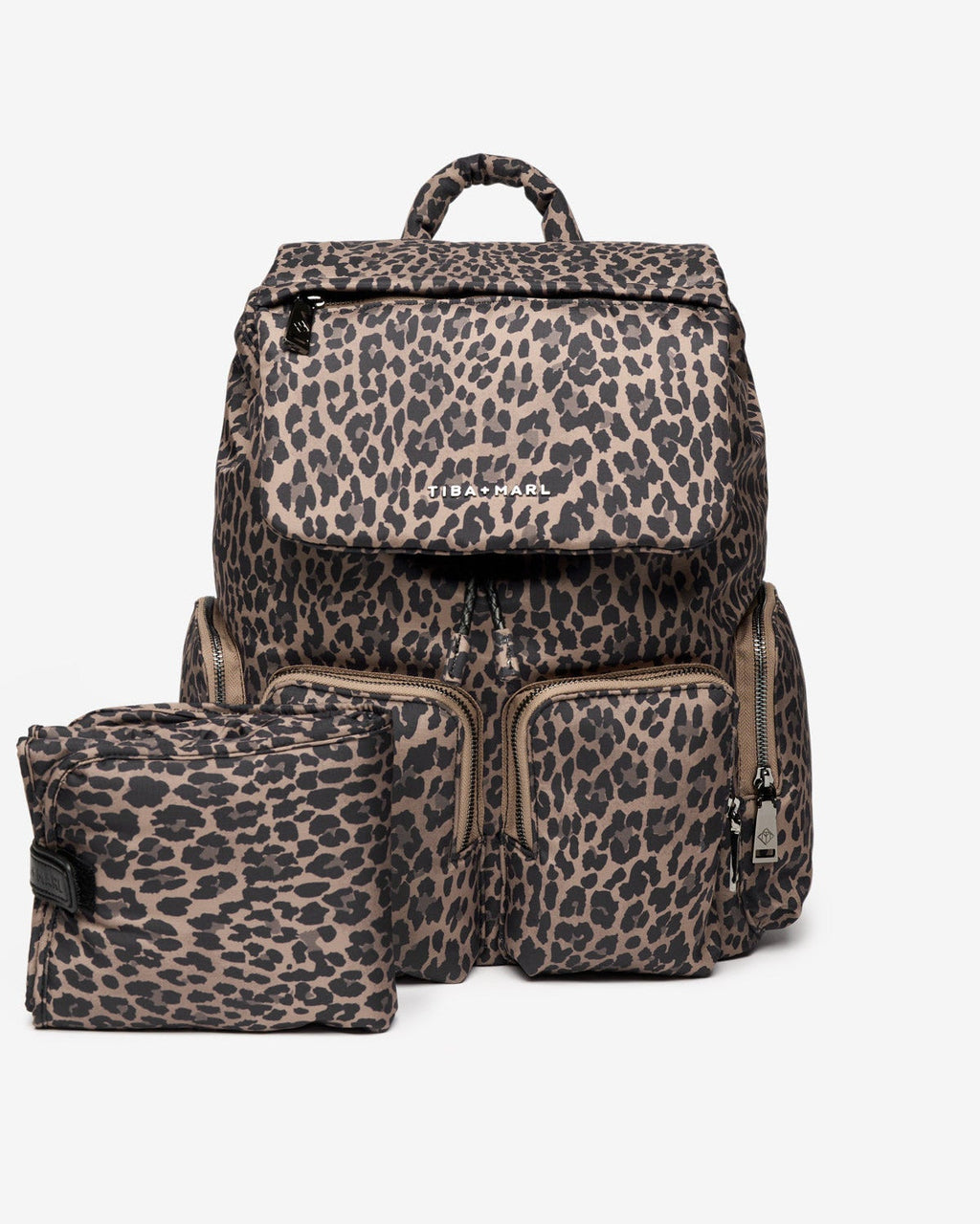 Tiba+Marl Alto Changing Backpack Brown Tonal Leopard