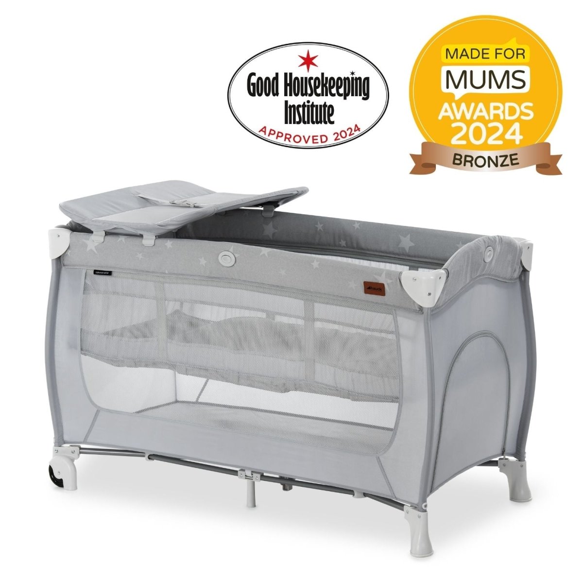 Hauck Sleep N Play Centre Bassinet Travel Cot & Playpen - Stars