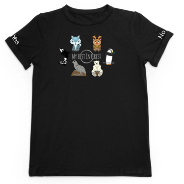 Comfa Kids Communication Fidget-T - Arctic Animals - Black