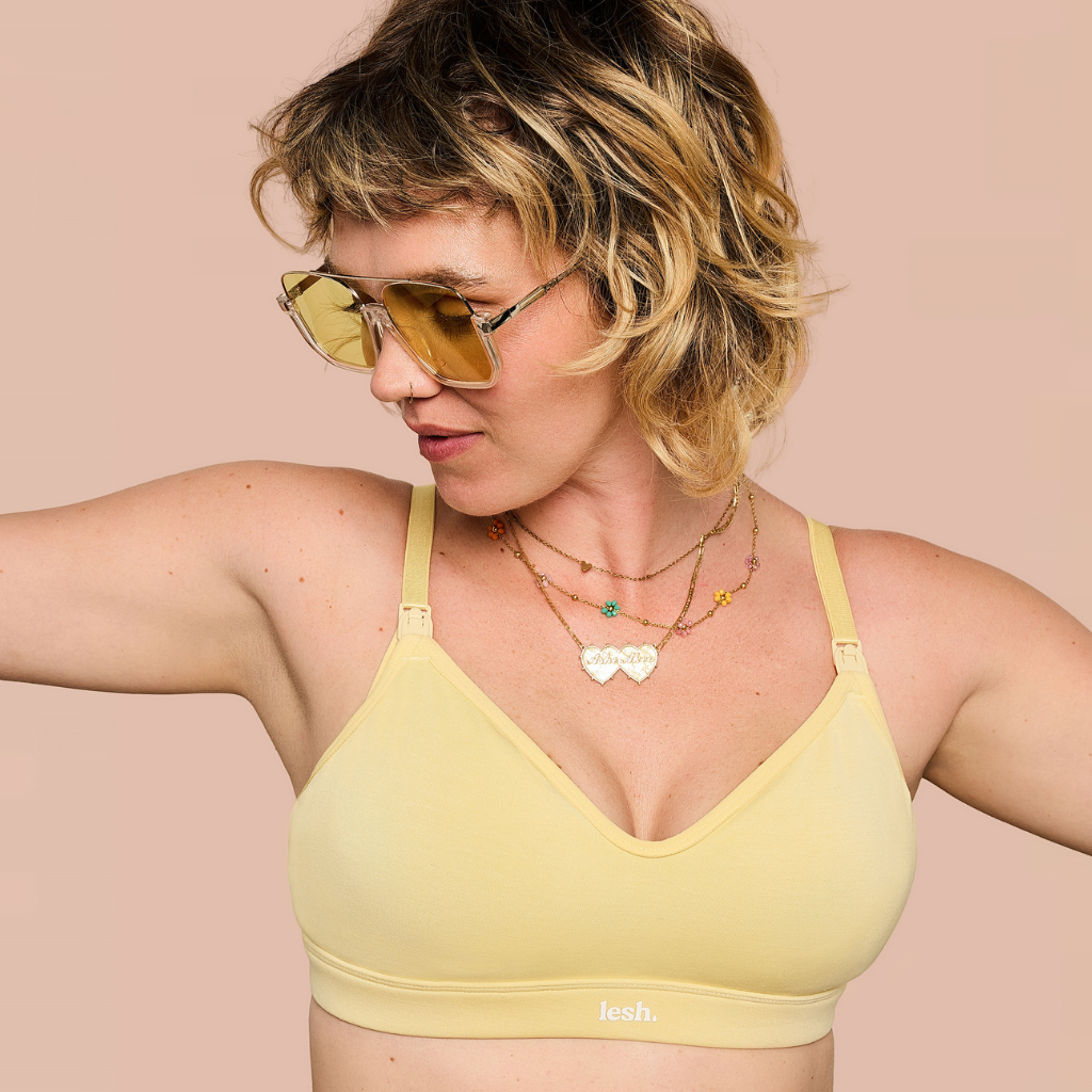 LESH - Anywhere Leakproof Nursing Bra - Black / Pink / Beige